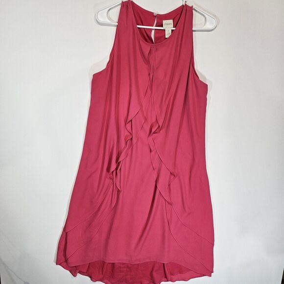 Chico’s Pink Ruffle Front Sleeveless Dress Medium NWT - Picture 1 of 9